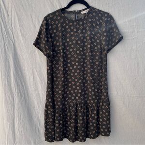 LOFT Green and Pink Patterned Dress XSP